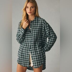 Maeve Anthropologie The Bennet Button Down Shirt Plaid Edition Sz M